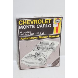 Manuel de réparation pour Chevrolet Monte Carlo 1970 à 1988 V6 et V8 (en anglais)