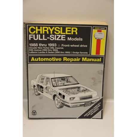 Manuel de réparation pour Chrysler de 1988 à 1993 (traction