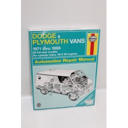 Manuel de réparation pour Dodge et pour Plymouth vans de 1971 à 1996 en anglais