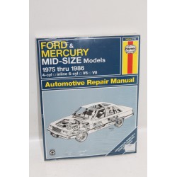 Manuel de réparation pour Ford et pour Mercury de 1975 à 1986 en anglais