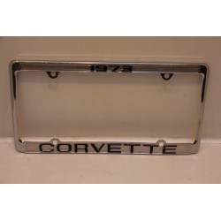 Support de plaque d’immatriculation métallique Corvette 1973