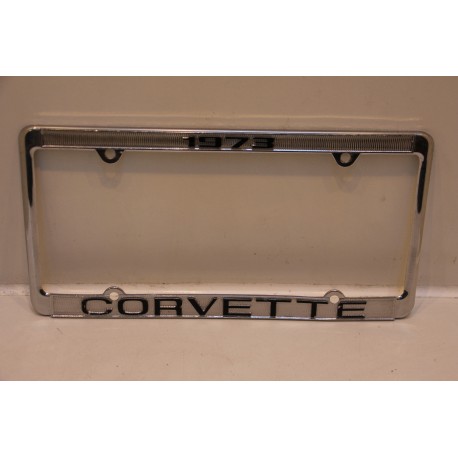 Support de plaque d’immatriculation métallique Corvette 1973 -