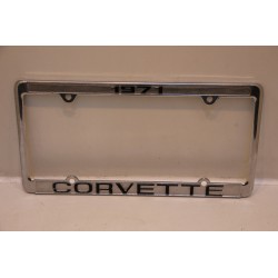 Support de plaque d’immatriculation métallique Corvette 1971 -
