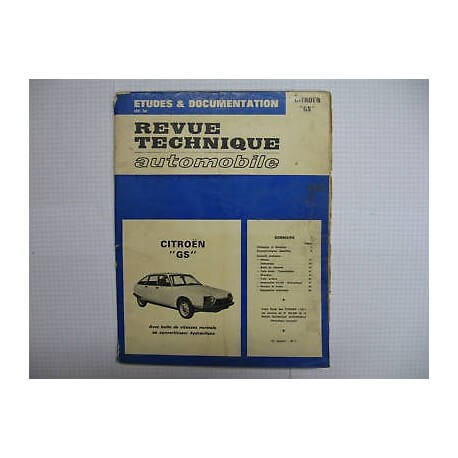 Revue technique pour CITROEN GS - Vintage Garage 