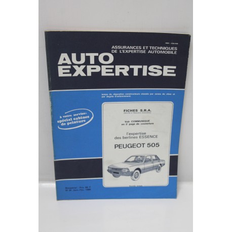 Revue auto Expertise Fiches SRA pour Peugeot 505 - Vintage