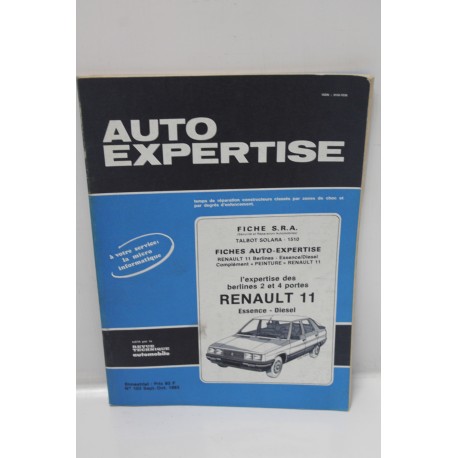 Revue auto Expertise Fiches SRA pour Renault 11 essence et