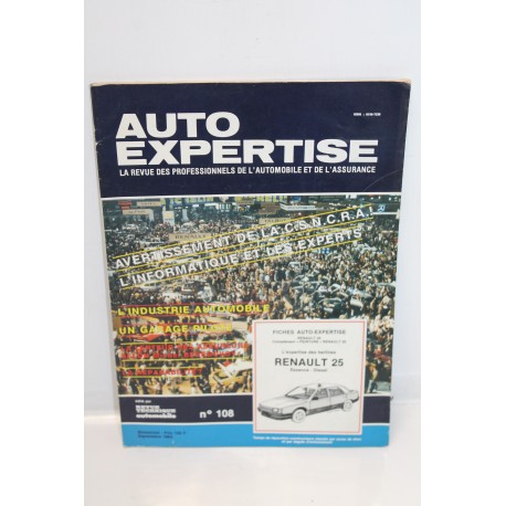 Revue auto Expertise Fiches SRA pour Renault 25 - Vintage