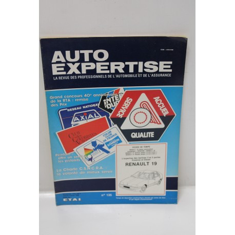 Revue auto Expertise Fiches SRA pour Renault 19 - Vintage