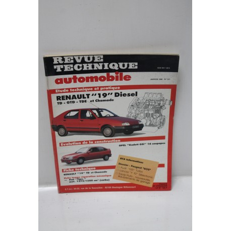 Revue Technique Automobile 511 pour Renault 19 TD GTD TDE et