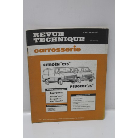 Revue Technique carrosserie Citroën C25 et pour Peugeot J5 mai