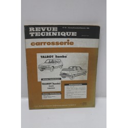 Revue technique Service Carrosserie pour Talbot Samba Coach et cabriolet 10/1982