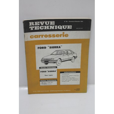 Revue technique Service Carrosserie pour Ford Sierra novembre