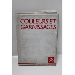 Fiches de présentation couleurs garnissages Citroën GSA Mehari 2CV Axel BX