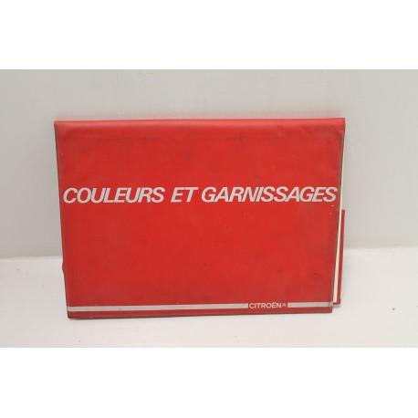 Fiches de présentation couleurs et garnissages Citroën CX Axel