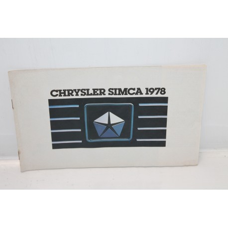 Présentation de la gamme pour Chrysler pour Simca année 1978