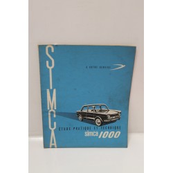 Etude pratique et technique de la pour Simca 1000 - Vintage