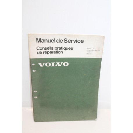 Manuel de service pour Volvo 240 et 264: vérifi des 10 000km -
