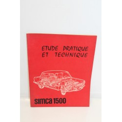 Etude pratique et technique de la pour Simca 1500 - Vintage