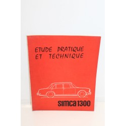 Etude pratique et technique de la pour Simca 1300 - Vintage