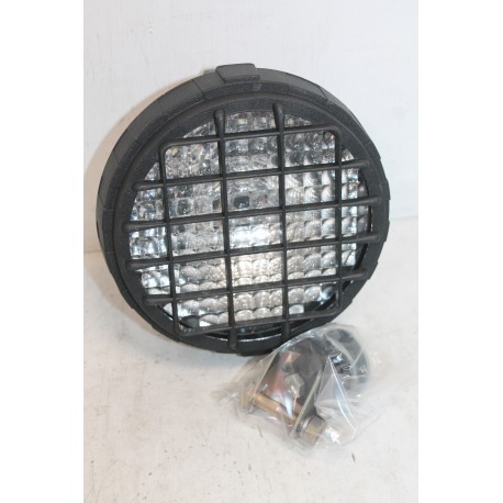 Phare de travail rond avec grille de protection et fixation