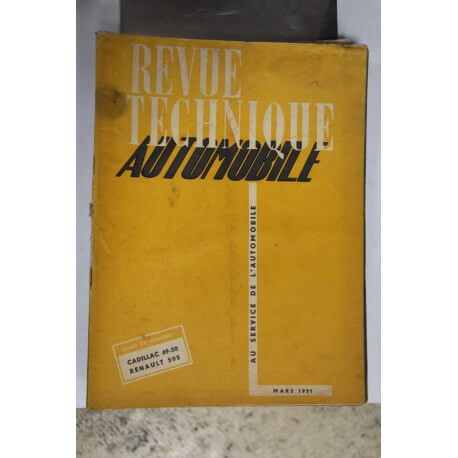 Revues techniques mars 1951 pour Cadillac 49-50 pour Renault