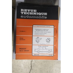 Revues techniques mars 1968 n°263 pour Peugeot 4004/8 confort