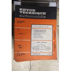 Revues techniques septembre 1968 n°269 pour Fiat 125