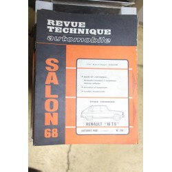 Revues techniques octobre 1968 n°270 pour Renault 16 TS et Salon 1968