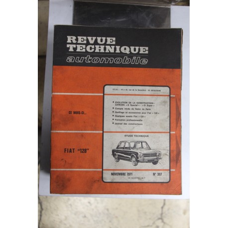 Revues techniques novembre 1971 n°307 pour Fiat 128 - Vintage