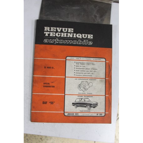 Revues techniques janvier 1972 n°309 Daf 55 tous models -