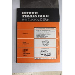 Revues techniques janvier 1974 n°331 pour Simca 1100 1100 Spécial et 1100 TI