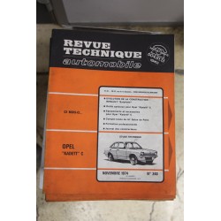 Revues techniques novembre 1974 n°340 pour Opel Kadett C -