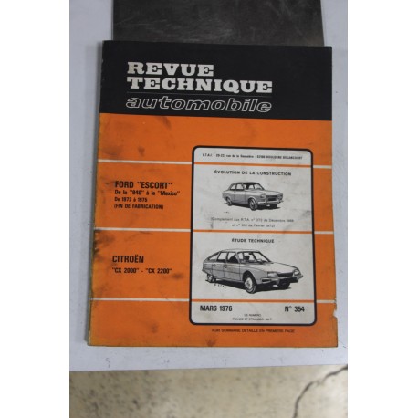 Revues techniques mars 1976 n°354 Citroên CX2000 et CX 2200 -