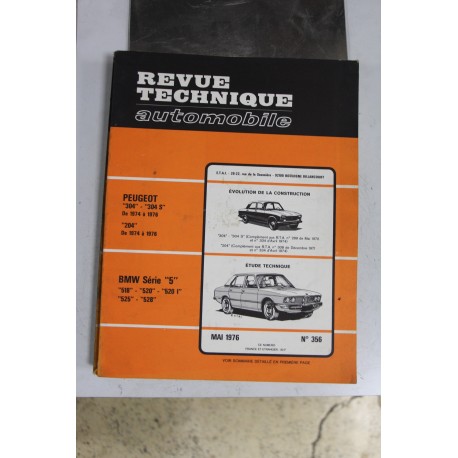 Revues techniques mai 1976 n°356 pour BMW serie 5 : 518, 520