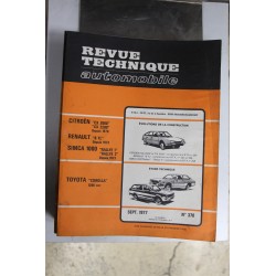 Revues techniques septembre 1977 n°370 pour Toyota Corolla 1200cc