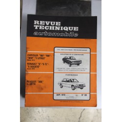 Revues techniques septembre 1978 n°381 pour Peugeot 305 GL , GR et SR
