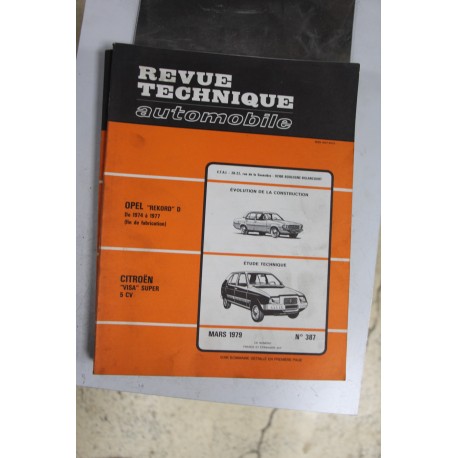 Revues techniques mars 1979 n°387 Citroën Visa Super 5cv -