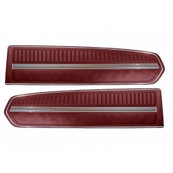 Panneau de porte intérieur rouge foncé "deluxe" DPD2M pour Ford Mustang de 1968