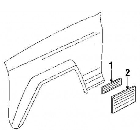 Moulure côté garde-boue gauche pour Jeep Cherokee de 1993-1996