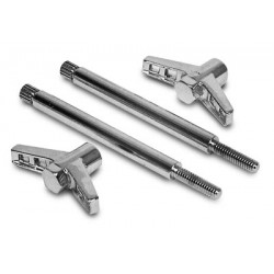 Boulons à oreilles pour couvercle de soupape, 2 pièces, acier, chrome, filetage 1/4 po-20, longueur 3,750 po, jeu de 4