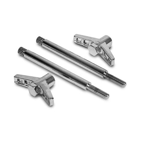 Boulons à oreilles pour couvercle de soupape, 2 pièces, acier, chrome, filetage 1/4 po-20, longueur 3,750 po, jeu de 4