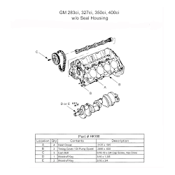 Kit de Quincaillerie pour Arbre à Cames pour Buick de 1975-1980