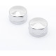 CABOCHON DE ROUE CHROME 2PCS