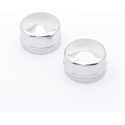 CABOCHON DE ROUE CHROME 2PCS